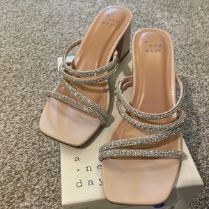 A new day: Blakely heels size 7. Light beige